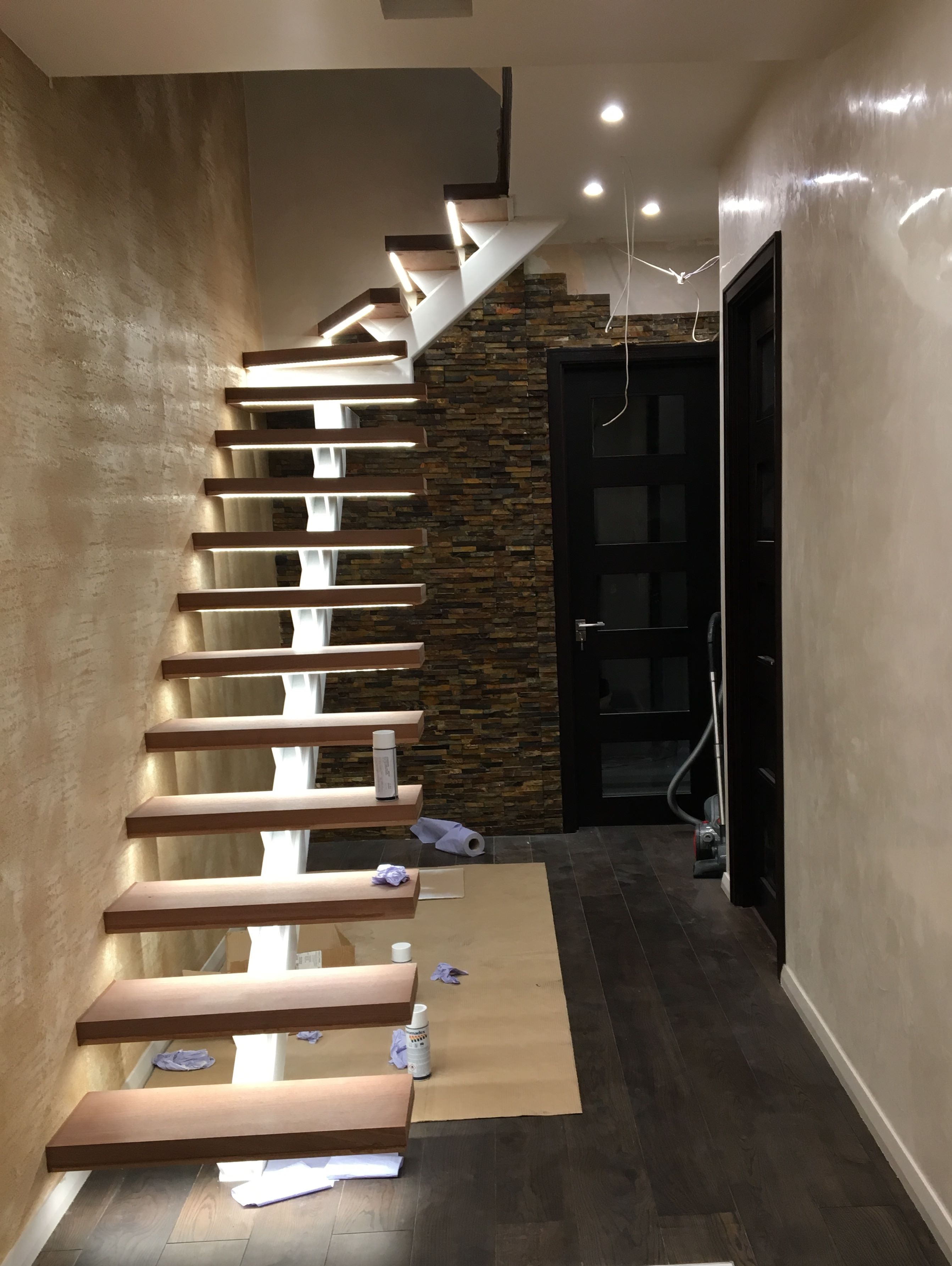 metal stair case, modern stairs, centre spine