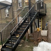 Garden metal staircase