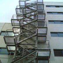fire exit metal stairs