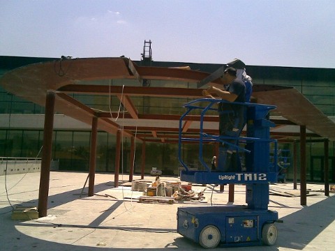site steel installation by LSF
